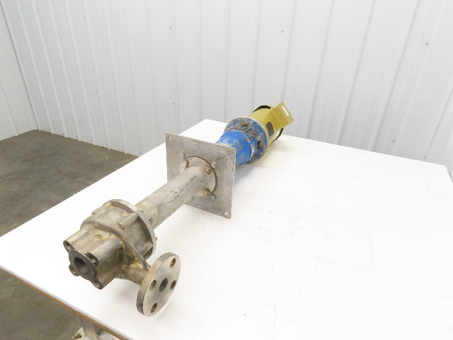 Sanwa VM 25 Stainless Centrifugal Pump 1" Flanged 2Hp 460V 13 GPM Ext Shaft