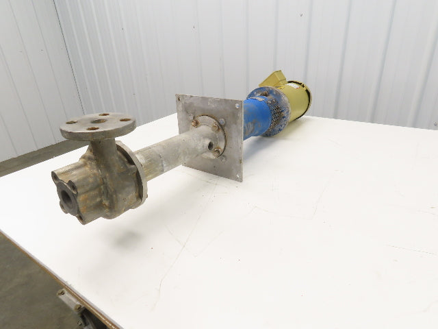 Sanwa VM 25 Stainless Centrifugal Pump 1" Flanged 2Hp 460V 13 GPM Ext Shaft