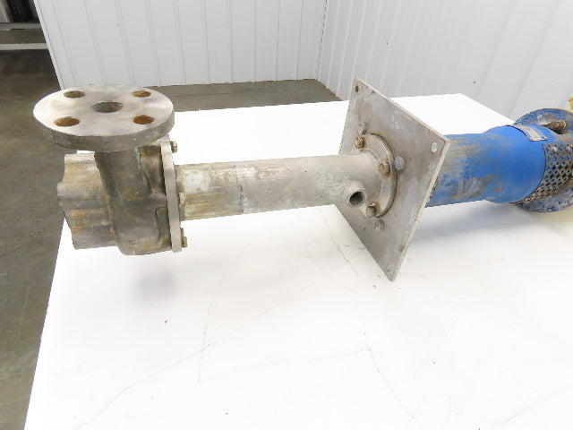 Sanwa VM 25 Stainless Centrifugal Pump 1" Flanged 2Hp 460V 13 GPM Ext Shaft