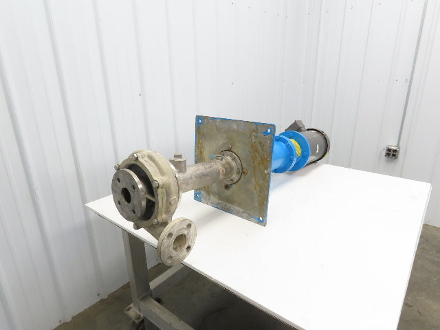 Sanwa Type VM Stainless Centrifugal Pump 1.5x2" Flanged 5Hp 3450 RPM 460V 3PH