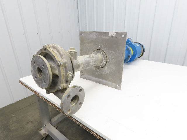Sanwa Type VM Stainless Centrifugal Pump 1.5x2" Flanged 5Hp 3450 RPM 460V 3PH