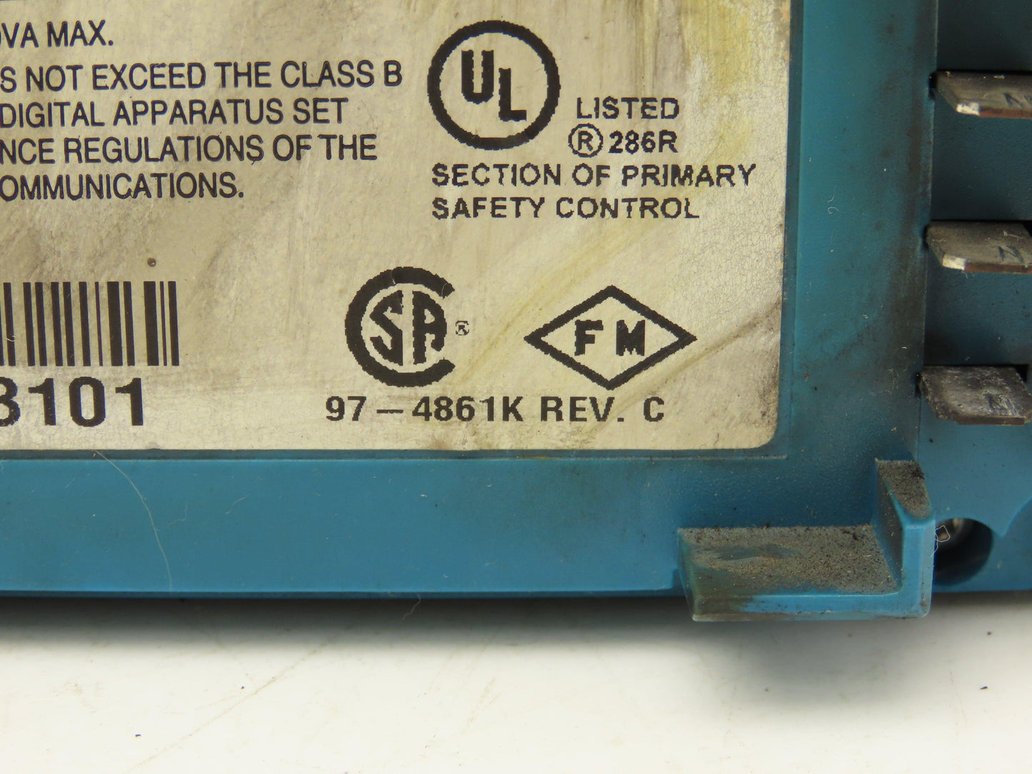 Honeywell RM7895 A 1014 Burner Control Purge Timer 10 Seconds Rev C