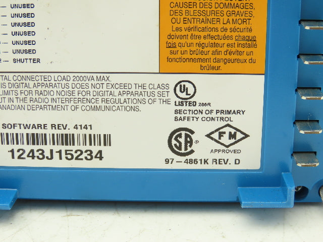 Honeywell RM7895 A 1014 Burner Control Purge Timer 30 Seconds Rev D