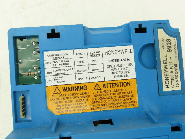 Honeywell RM7895 A 1014 Burner Control Purge Timer 30 Seconds Rev D