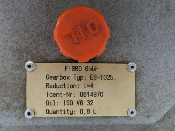 Fibro ES-1025  4:1 Gear Drive Reducer Gearbox for Rotary Indexer Table