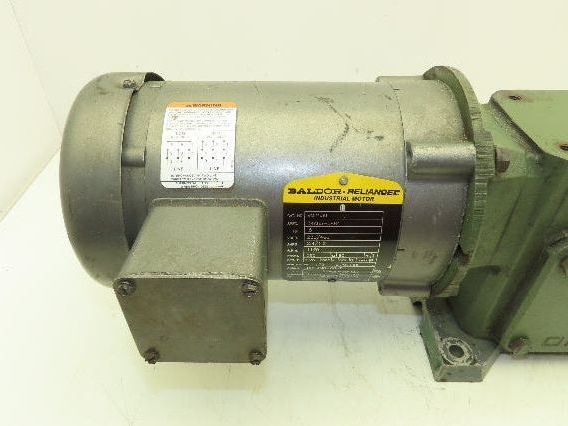 Baldor Ohio Gear Uniline 2000 Gearmotor 30:1 Reducer 58 RPM .5Hp 230/460V 56C LH