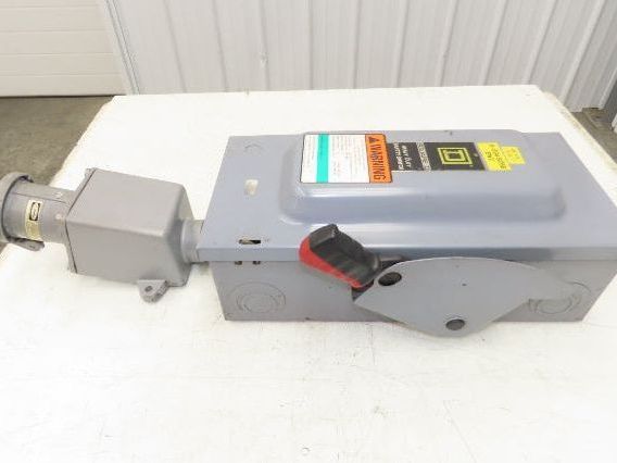 Square D HU362 Safety Disconnect Switch 60A 3P4W 600V Hubbell Pin Sleeve Plug