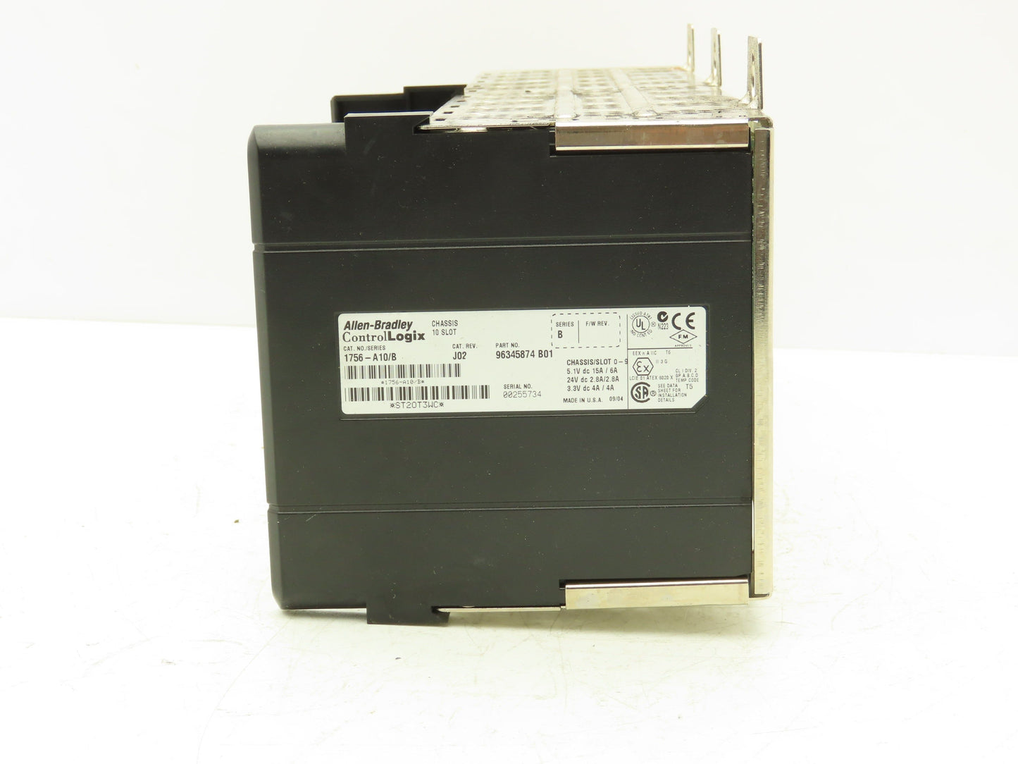 Allen Bradley 1756-A10 ControlLogix 10 Slot Chassis Ser B Excellent Condition