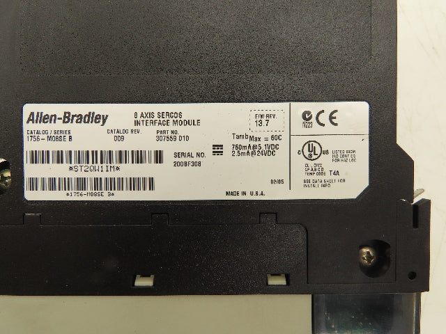 Allen Bradley 1756-M08SE 8 Axis Sercos Interface Module Ser B Lot of 3
