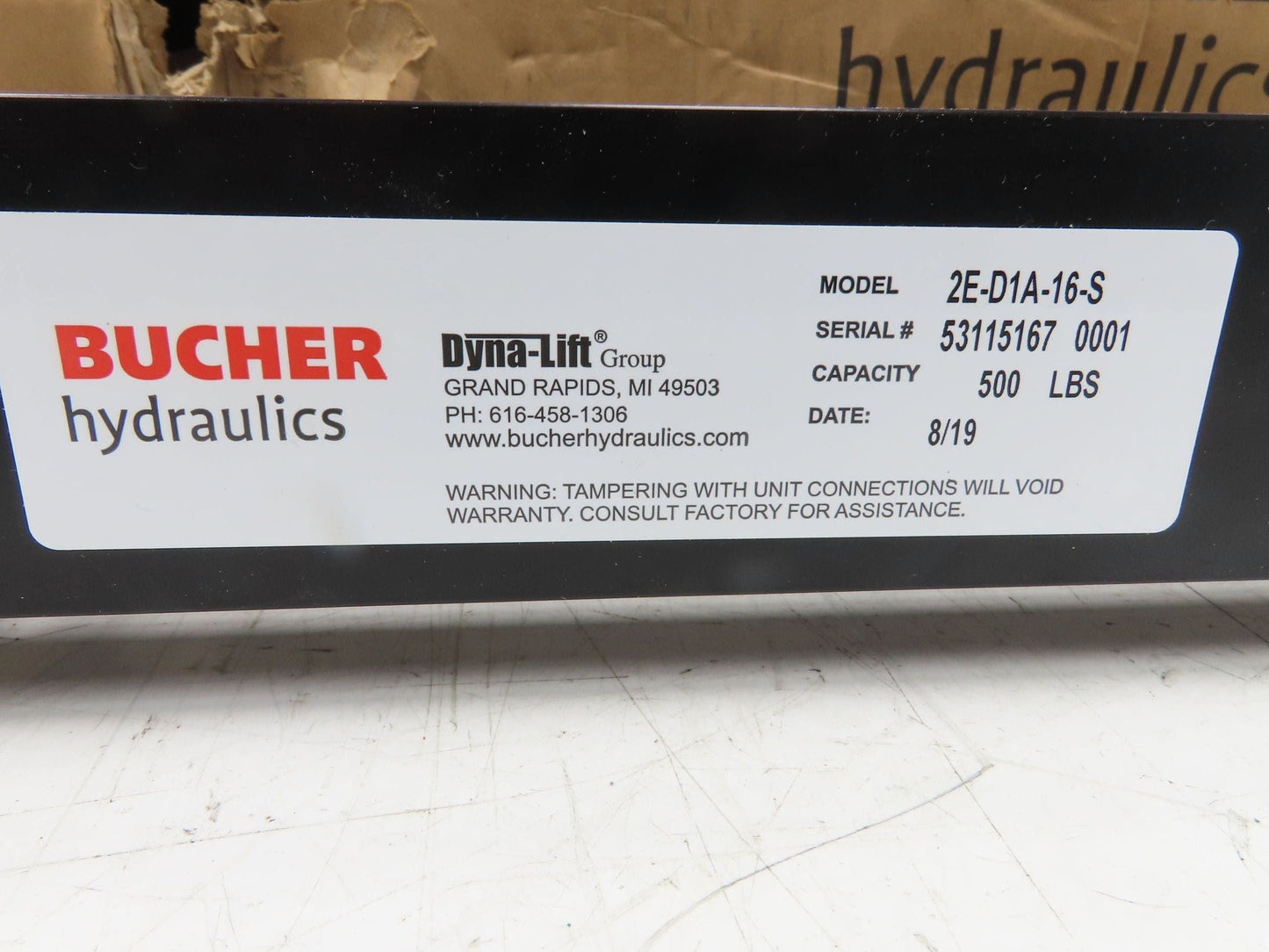 Bucher Dyna-Lift 2E-D1A-16-S 2-Post Electric Table Lift 16" Adj Height Workbench