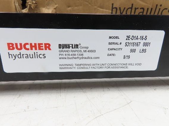 Bucher Dyna-Lift 2E-D1A-16-S 2-Post Electric Table Lift 16" Adj Height Workbench