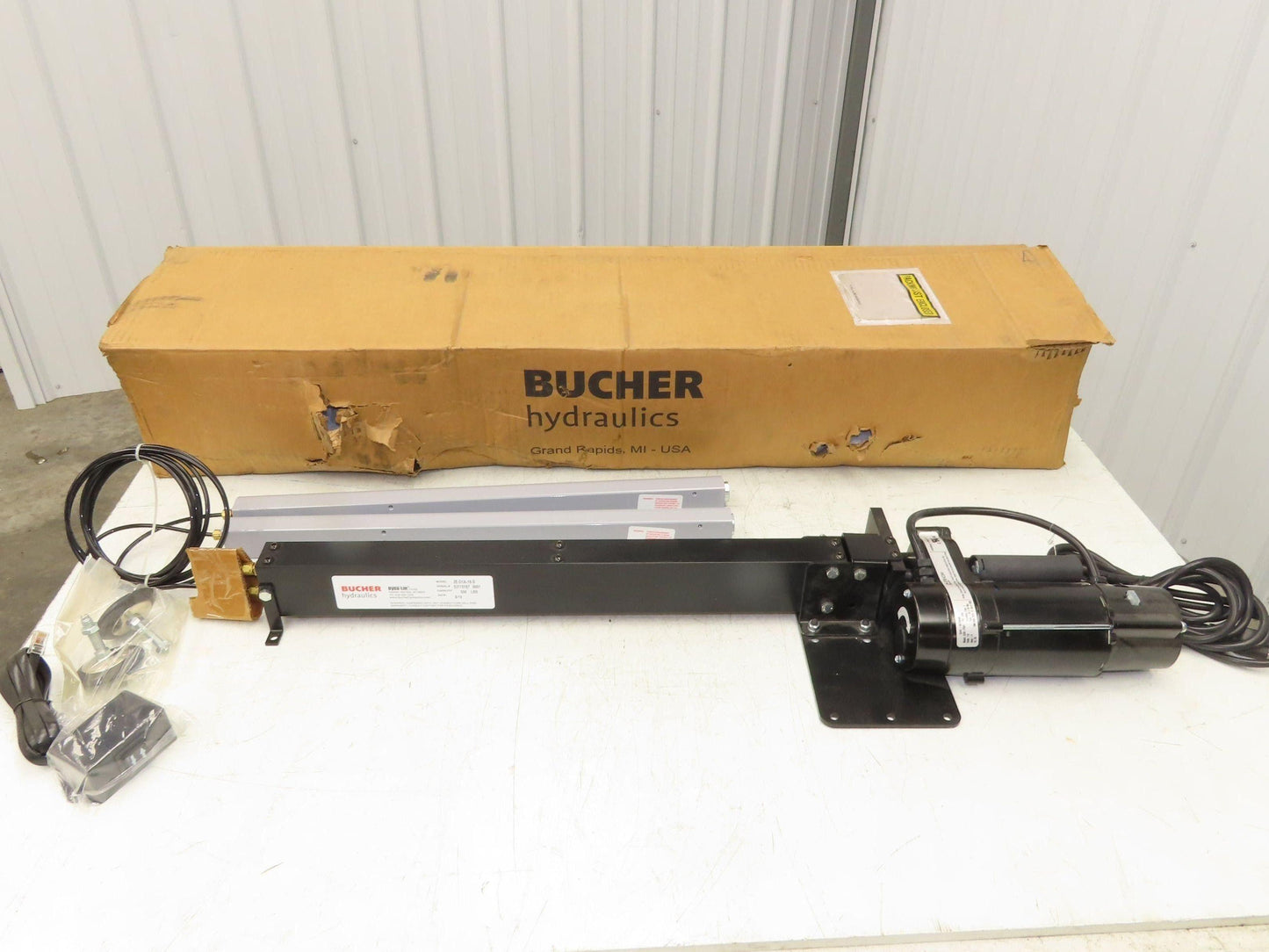 Bucher Dyna-Lift 2E-D1A-16-S 2-Post Electric Table Lift 16" Adj Height Workbench
