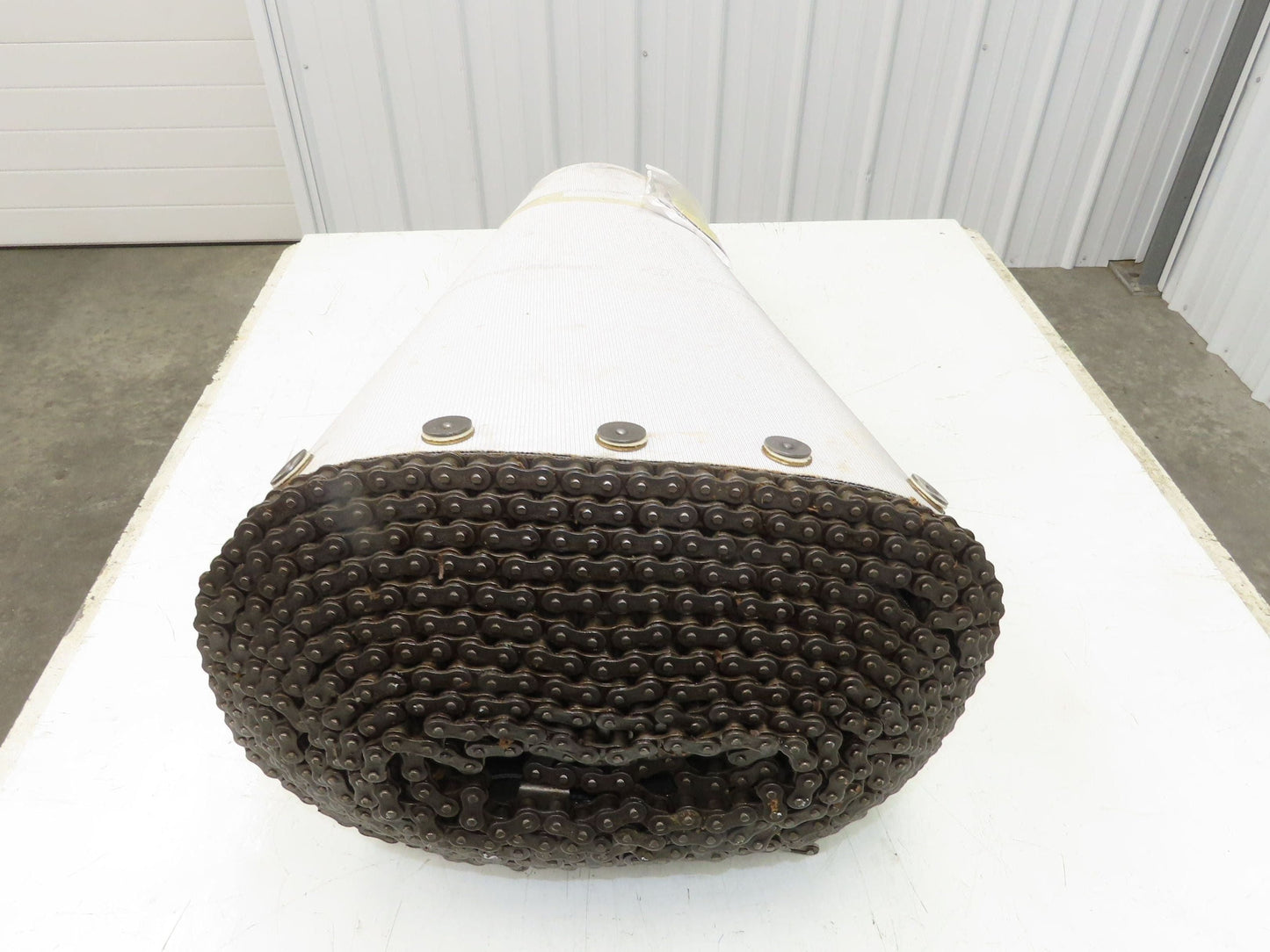 Portec Flomaster Conveyor Belt 30"x 180° Curve Chain Drive Friction Top Beltech