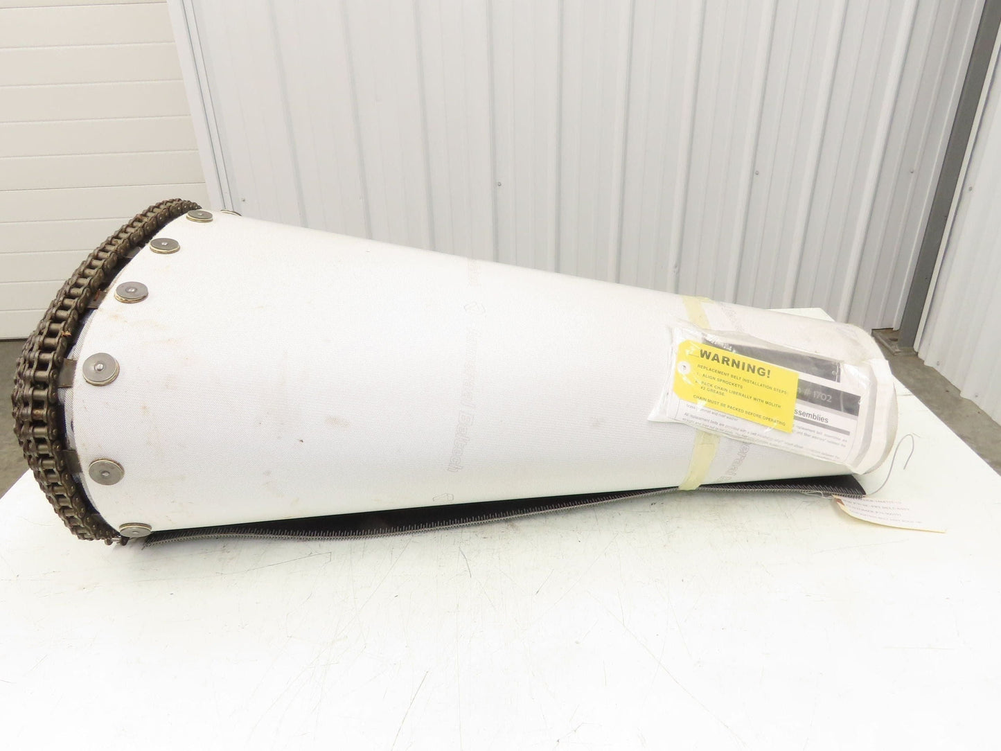 Portec Flomaster Conveyor Belt 30"x 180° Curve Chain Drive Friction Top Beltech