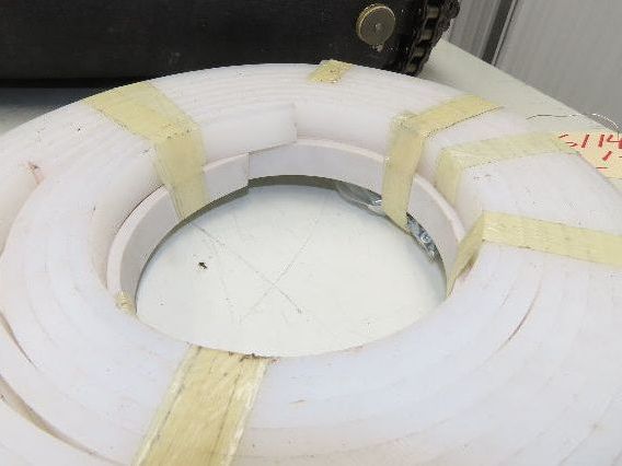 Portec Flomaster Conveyor Belt 30"x 150° Curve Chain Drive Smooth Top Beltech