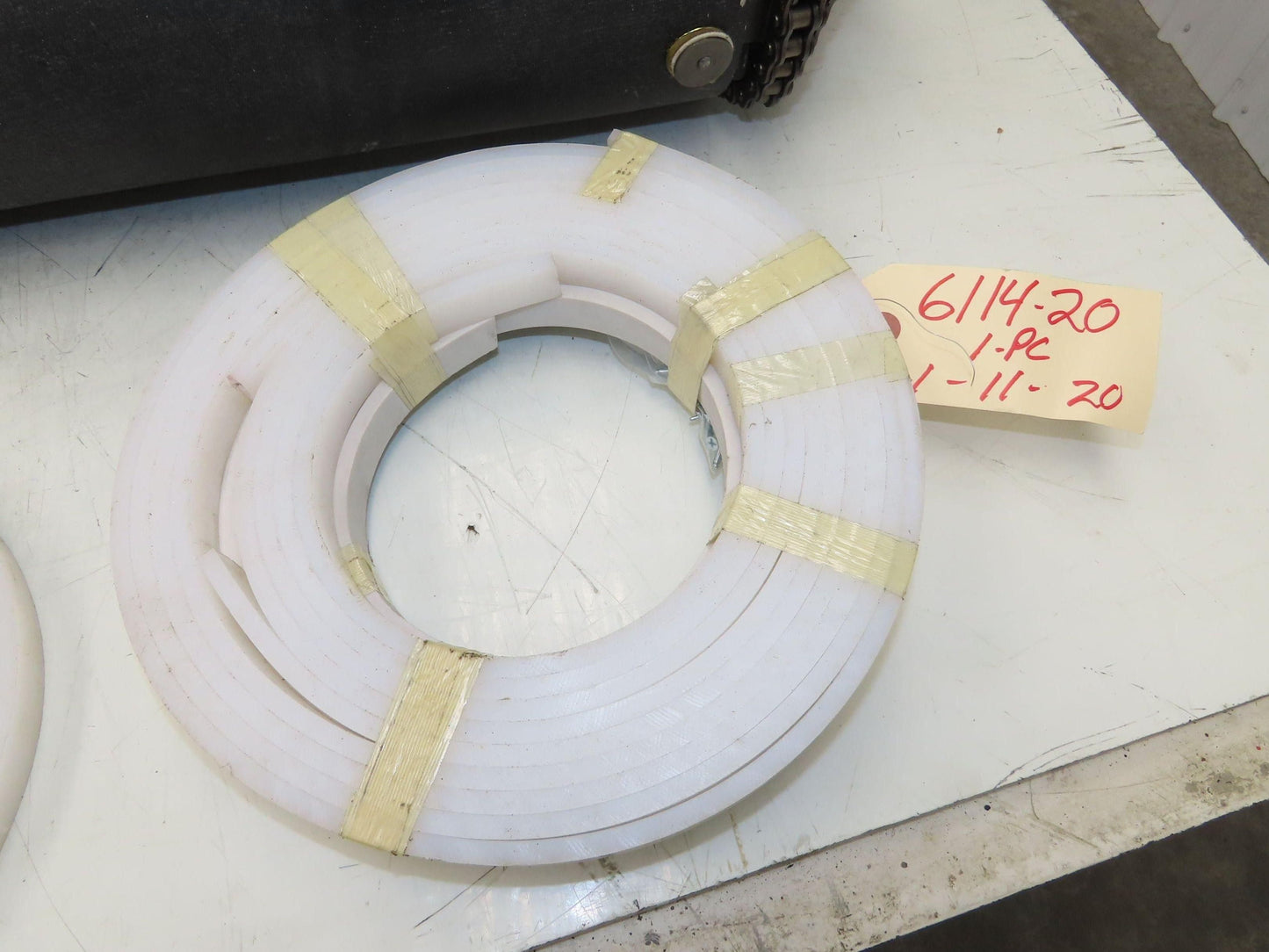 Portec Flomaster Conveyor Belt 30"x 150° Curve Chain Drive Smooth Top Beltech