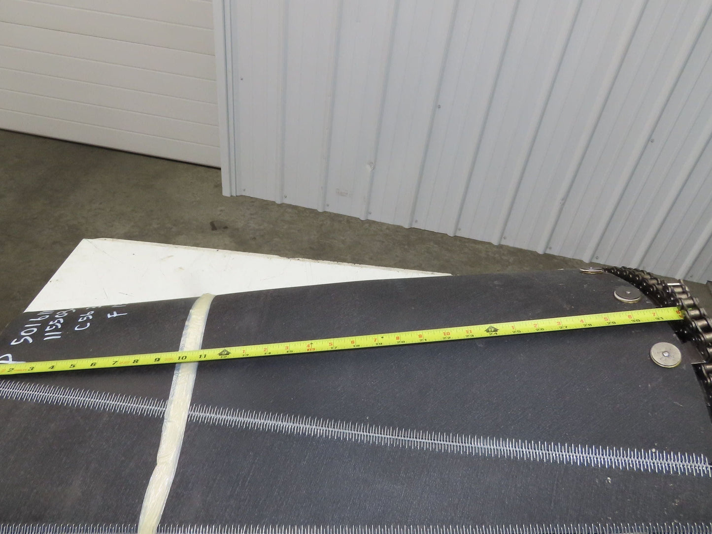 Portec Flomaster Conveyor Belt 30"x 150° Curve Chain Drive Smooth Top Beltech