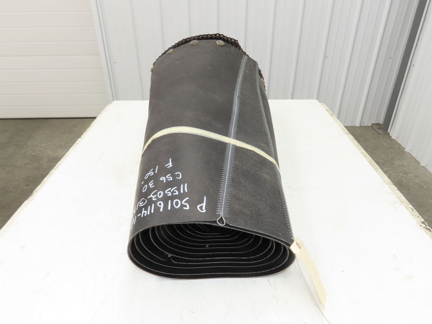 Portec Flomaster Conveyor Belt 30"x 150° Curve Chain Drive Smooth Top Beltech