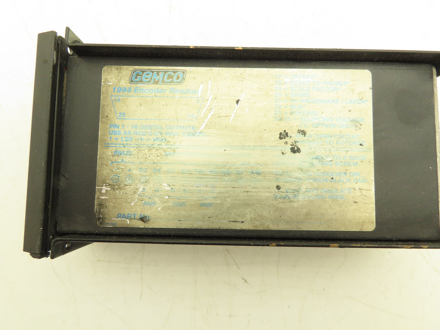 Gemco 1994 Encoder Readout LCD Display Mounting Brackets
