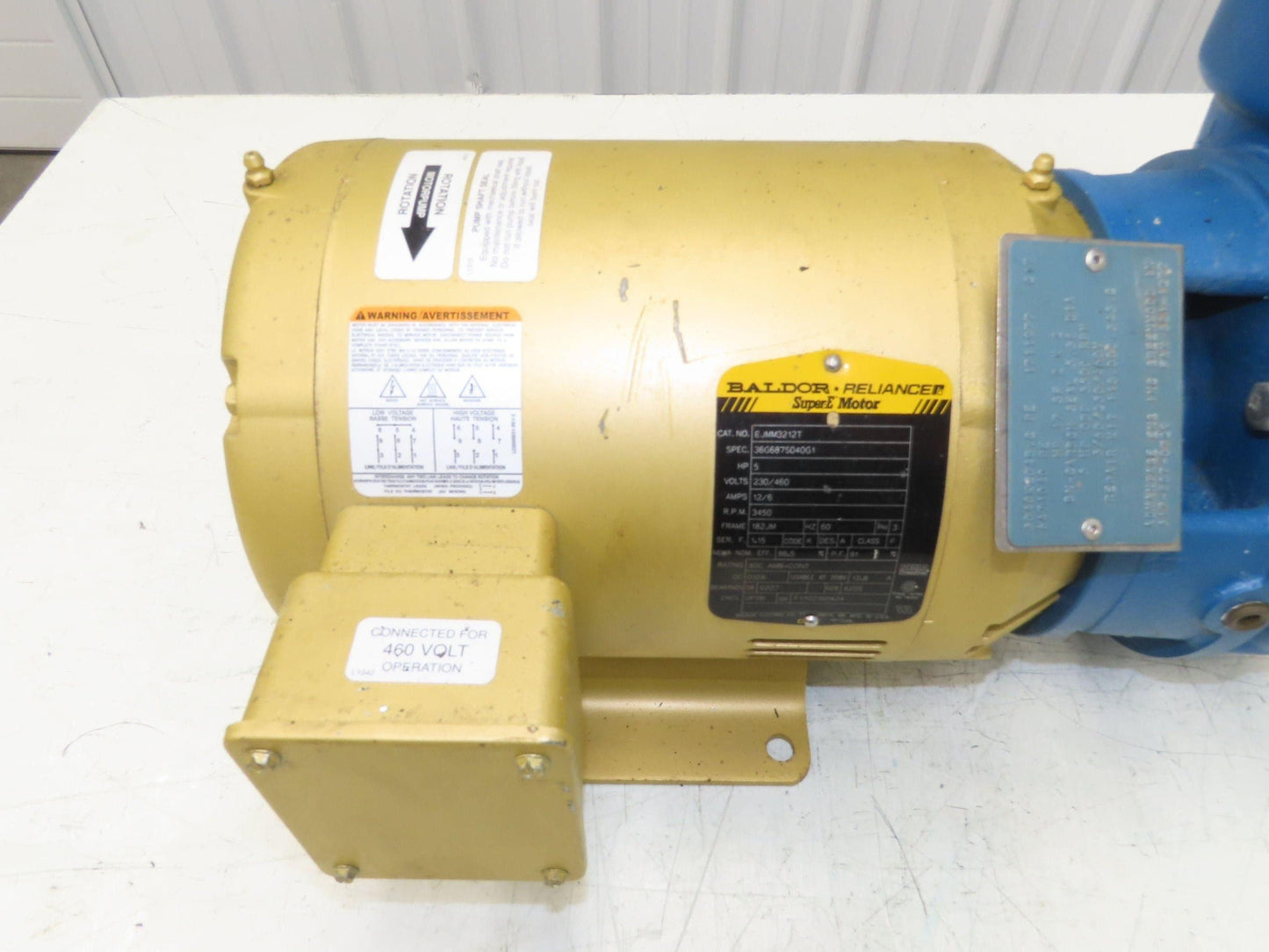 Scot Model 17 Cast Iron Centrifugal Pump 2x2" NPT 200 GPM 5Hp 230/460V 3PH 182JM