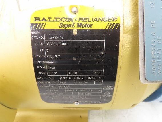 Scot Model 17 Cast Iron Centrifugal Pump 2x2" NPT 200 GPM 5Hp 230/460V 3PH 182JM