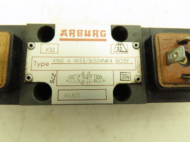 Arburg 4WE 6 W53/BG24NK4 Hydraulic Directional Solenoid Valve 24VDC