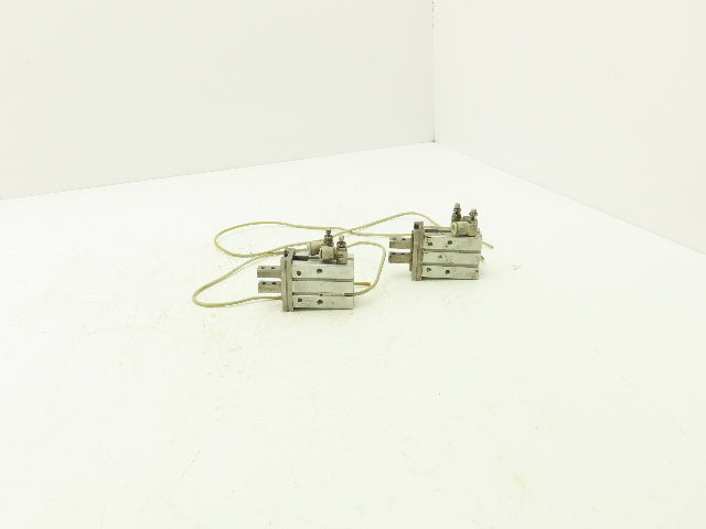SMC MHZ2-20DN Pneumatic Parallel Air Gripper 20mm Bore Double Acting Lot of 2