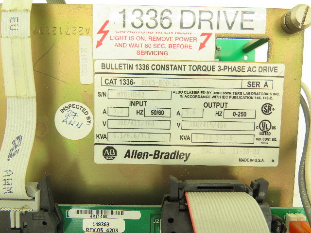 Allen Bradley 1336-B005-EOD-L1 Variable Frequency AC Drive 5Hp 460V 3PH VFD