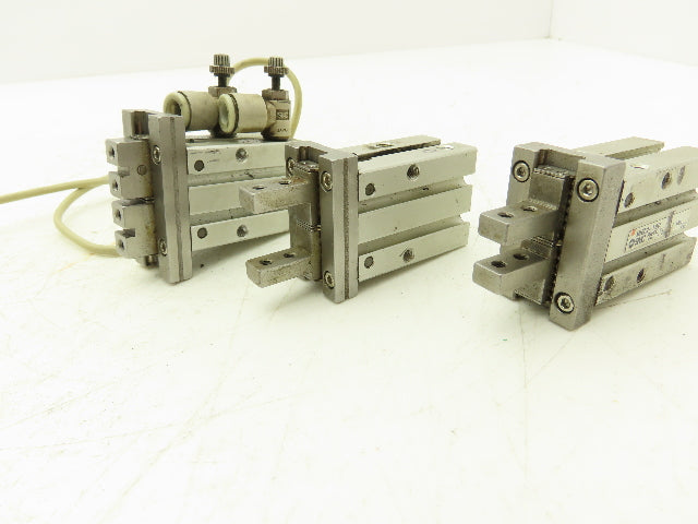 SMC MHZ2-16D Pneumatic Parallel Gripper 16mm Bore Double Acting Mixed Lot of 3