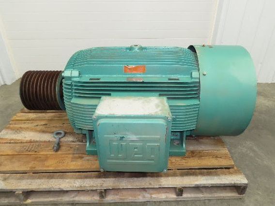 Weg PBLN300-12-586/7F2 AC Motor 300Hp 365A 1190 RPM 460V 3PH Delta Wye 586/7T