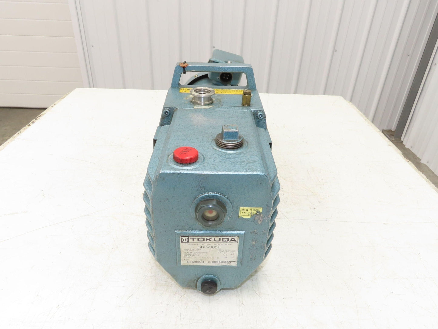 Tokuda DRP-360II Rotary Vane Vacuum Pump 360L/Min 1Hp 220V 3PH