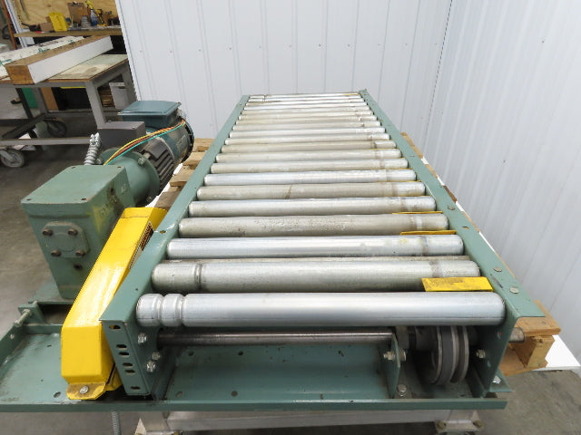 Hytrol 24"x 60" Accumulation Roller Conveyor 21"BF V-Belt End Drive 1Hp 230/460V
