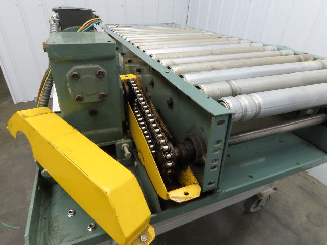 Hytrol 24"x 60" Accumulation Roller Conveyor 21"BF V-Belt End Drive 1Hp 230/460V