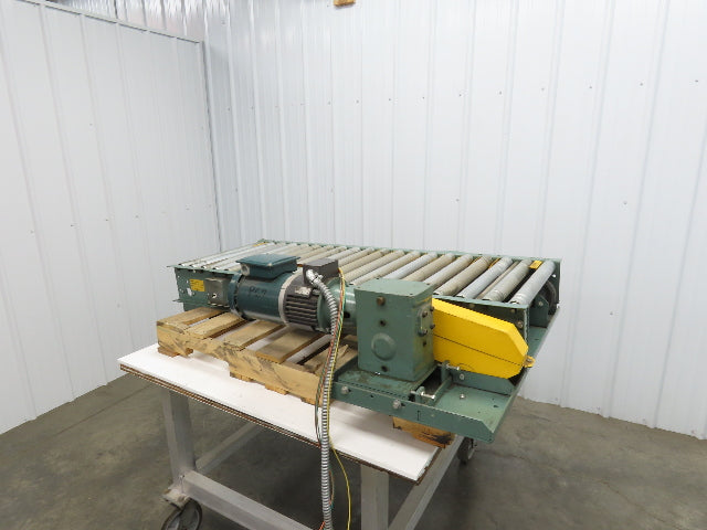 Hytrol 24"x 60" Accumulation Roller Conveyor 21"BF V-Belt End Drive 1Hp 230/460V