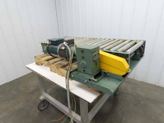 Hytrol 24"x 60" Accumulation Roller Conveyor 21"BF V-Belt End Drive 1Hp 230/460V