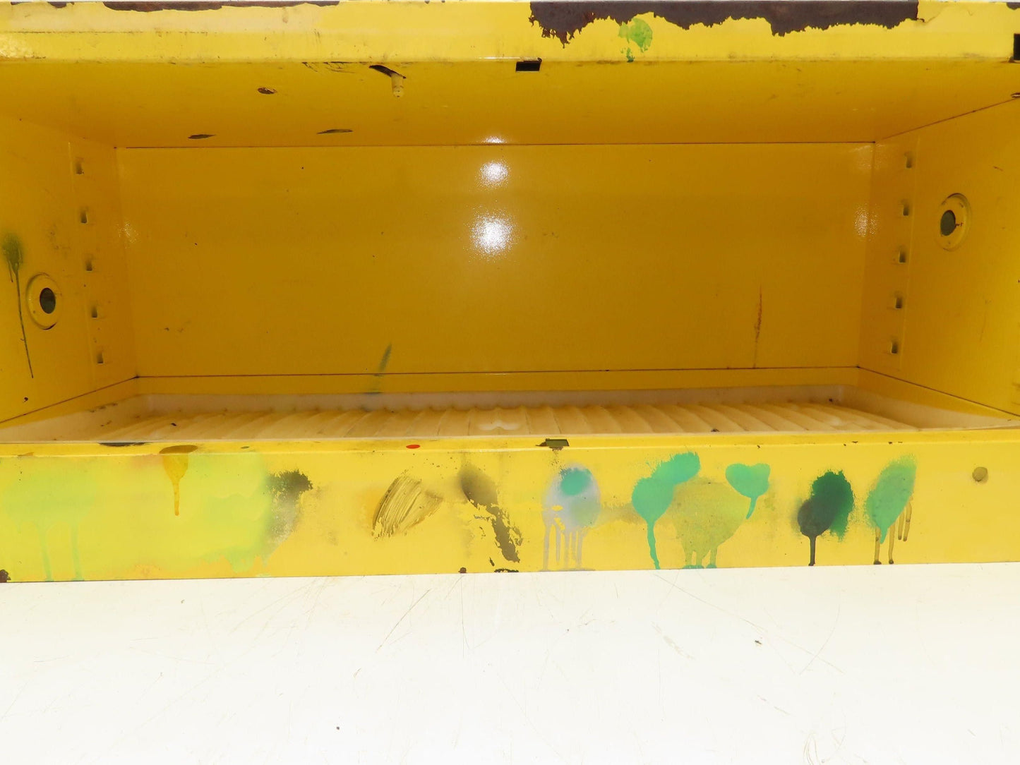 Justrite 25801 Yellow Flammable Safety Cabinet 12 Gallon Liquid Piggyback