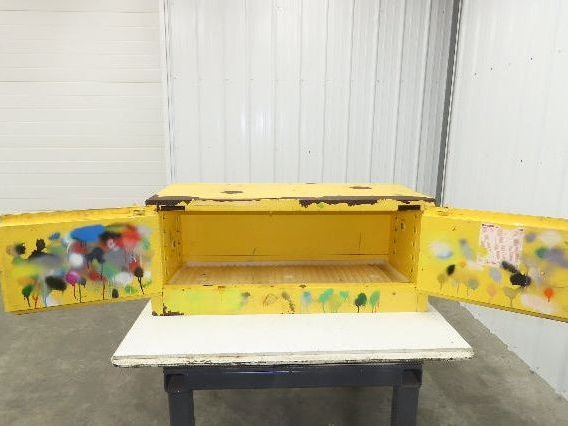 Justrite 25801 Yellow Flammable Safety Cabinet 12 Gallon Liquid Piggyback