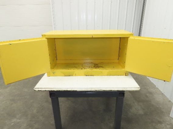 Eagle ADD-15 Yellow Flammable Safety Cabinet 15 Gallon Liquid Piggyback
