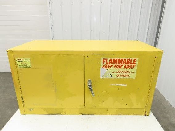 Eagle ADD-15 Yellow Flammable Safety Cabinet 15 Gallon Liquid Piggyback
