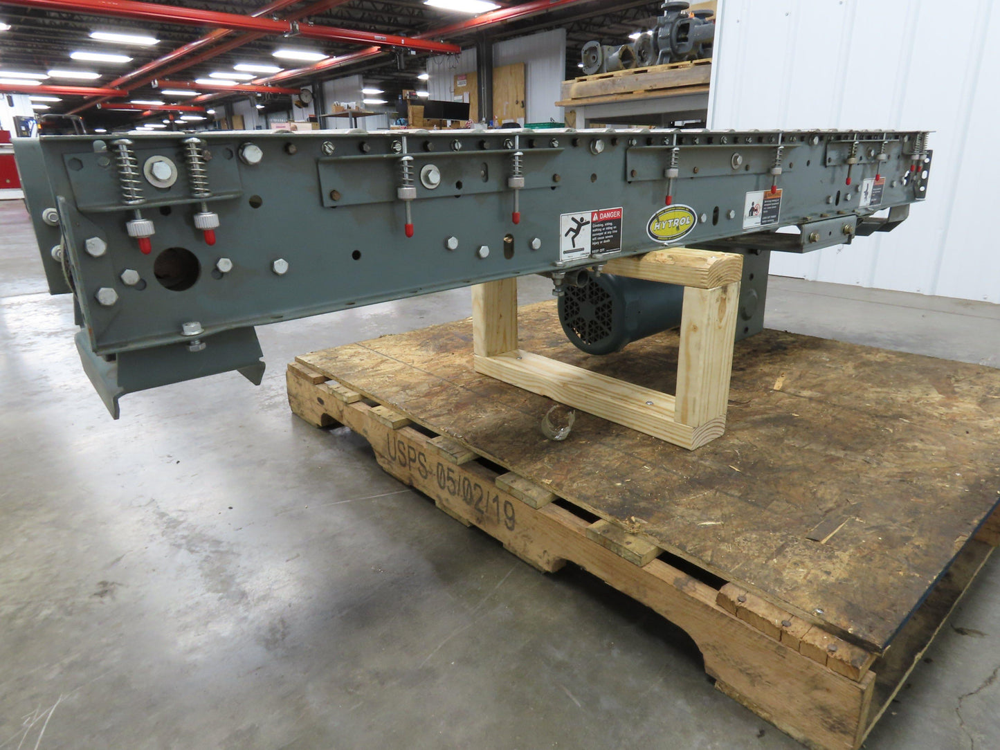 Hytrol 12"x 72" Accumulation Conveyor 1-3/8" Roller 10"BF V-Belt Drive 230/460V