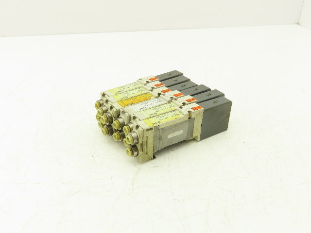 SMC SQ2131D-5D-C6 Pneumatic 5 Port 2 Pos. Single Solenoid Valve 24V Lot of 6