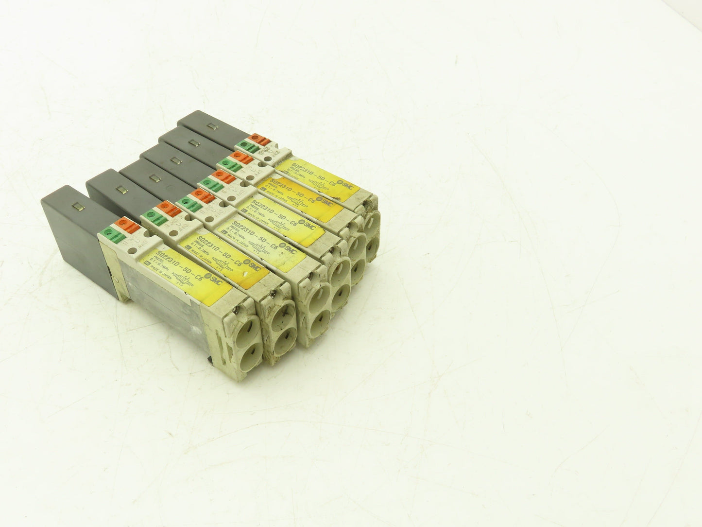 SMC SQ2231D-5D-C6 Pneumatic 5 Port 2 Pos. Double Solenoid Valve 24V Lot of 6
