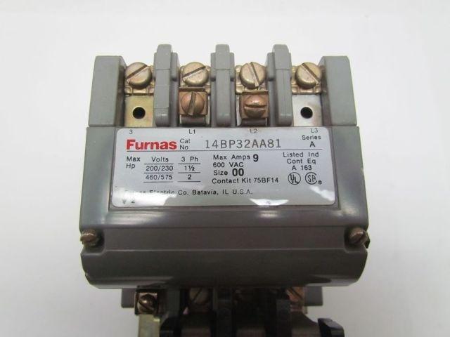 Furnas Siemens 14BP332AA81 Motor Starter Control SZ 00 3PH Open 120V Coil