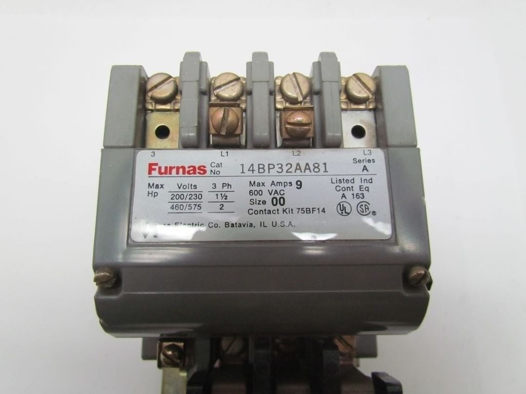 Furnas Siemens 14BP332AA81 Motor Starter Control SZ 00 3PH Open 120V Coil