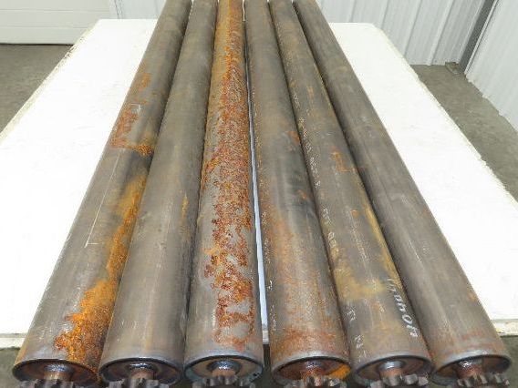 3.5" Steel Conveyor Roller Chain Drive Sprocket 52" Pallet Conveyor Lot of 6