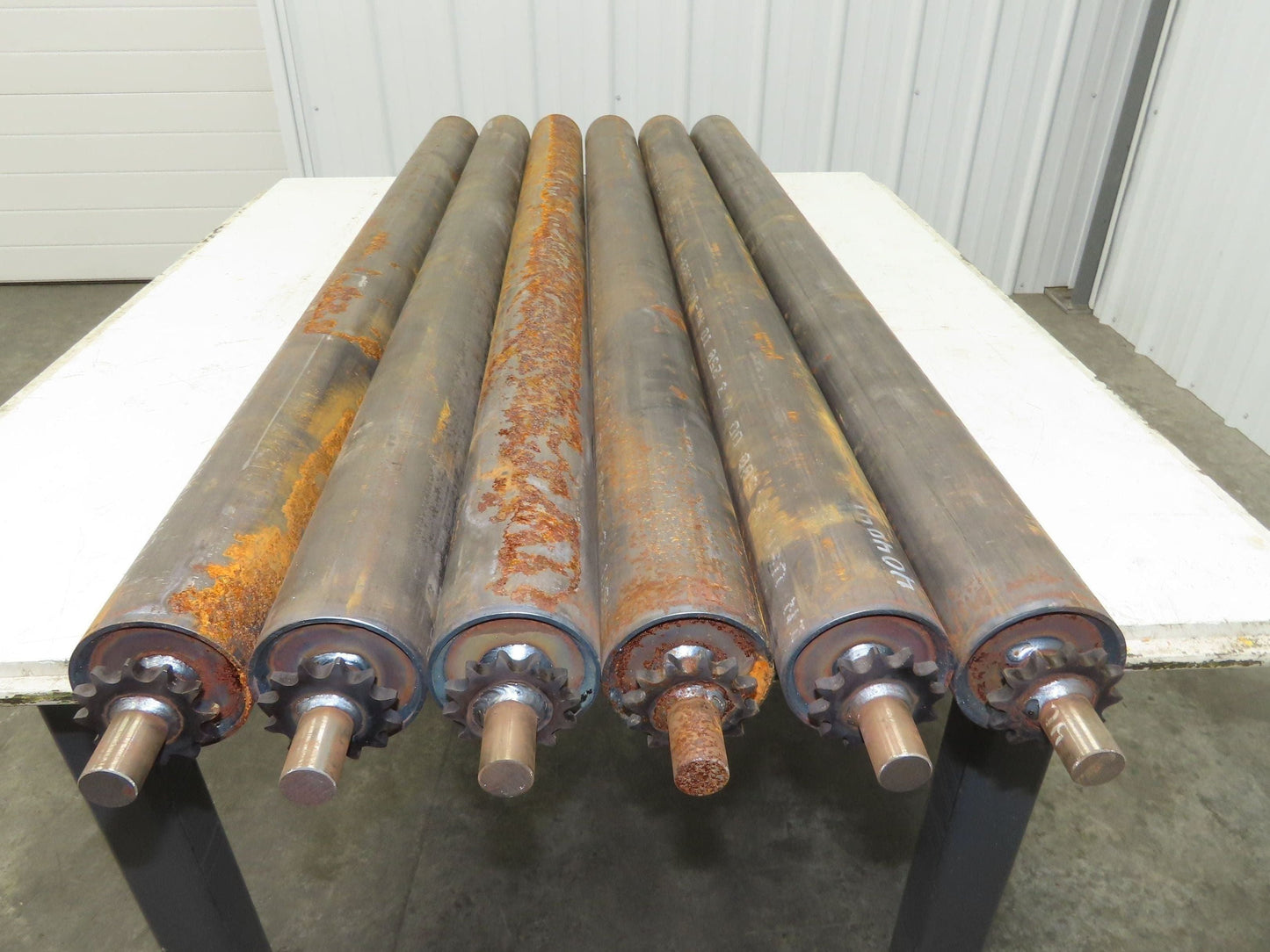 3.5" Steel Conveyor Roller Chain Drive Sprocket 52" Pallet Conveyor Lot of 6