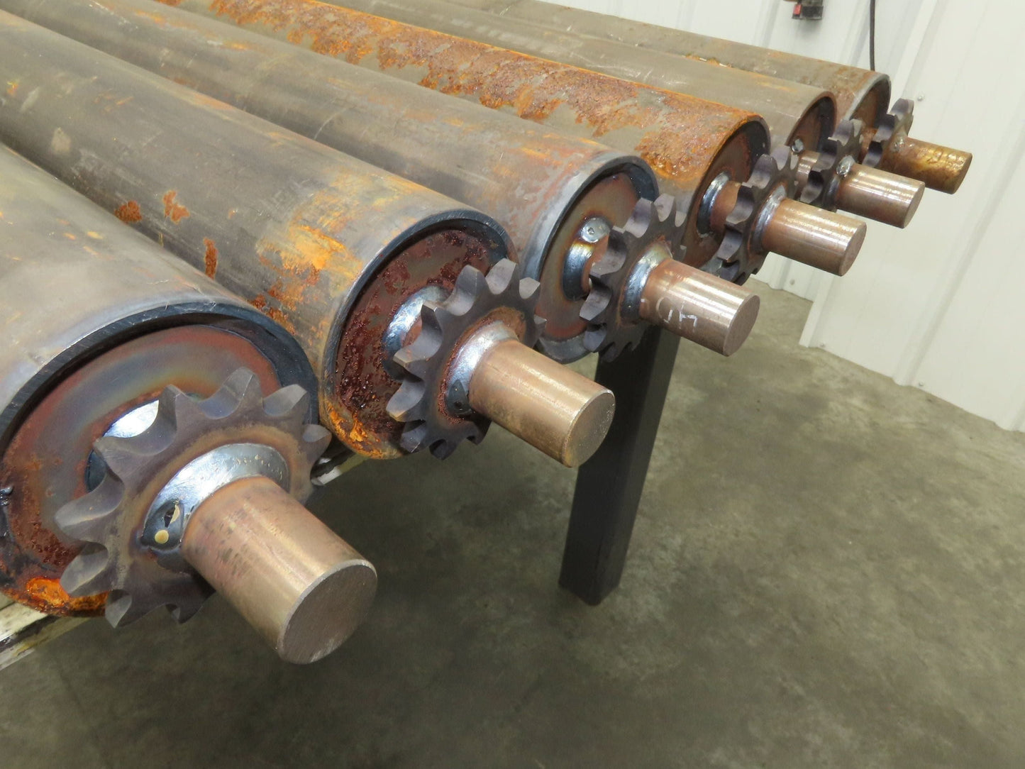 3.5" Steel Conveyor Roller Chain Drive Sprocket 52" Pallet Conveyor Lot of 6