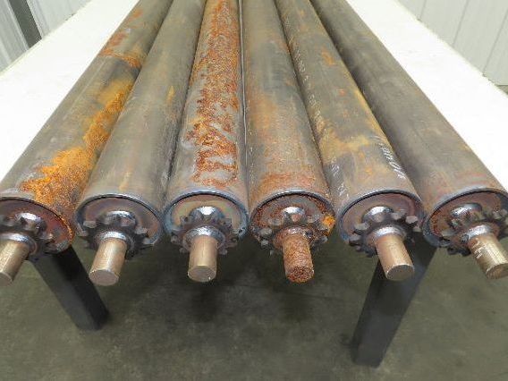 3.5" Steel Conveyor Roller Chain Drive Sprocket 52" Pallet Conveyor Lot of 6