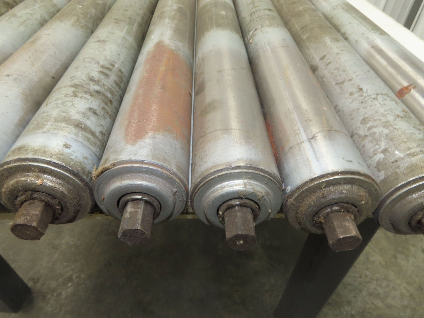2.5" Gravity Conveyor Roller 52"BF Pallet Conveyor 11/16" Hex Axle Lot of 10