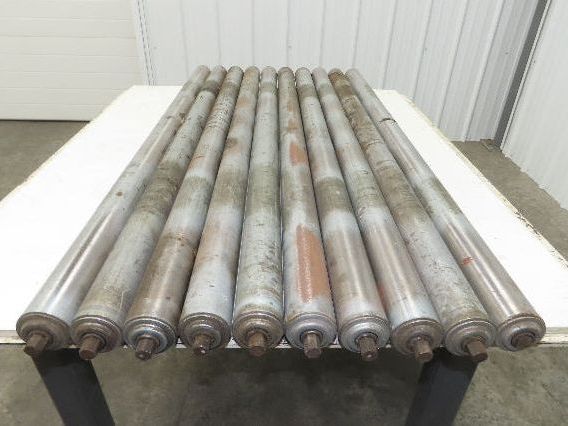 2.5" Gravity Conveyor Roller 52"BF Pallet Conveyor 11/16" Hex Axle Lot of 10